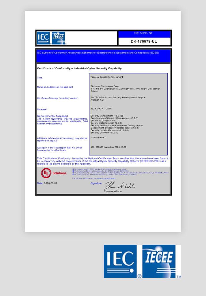 IEC 62443-4-1 Certifications