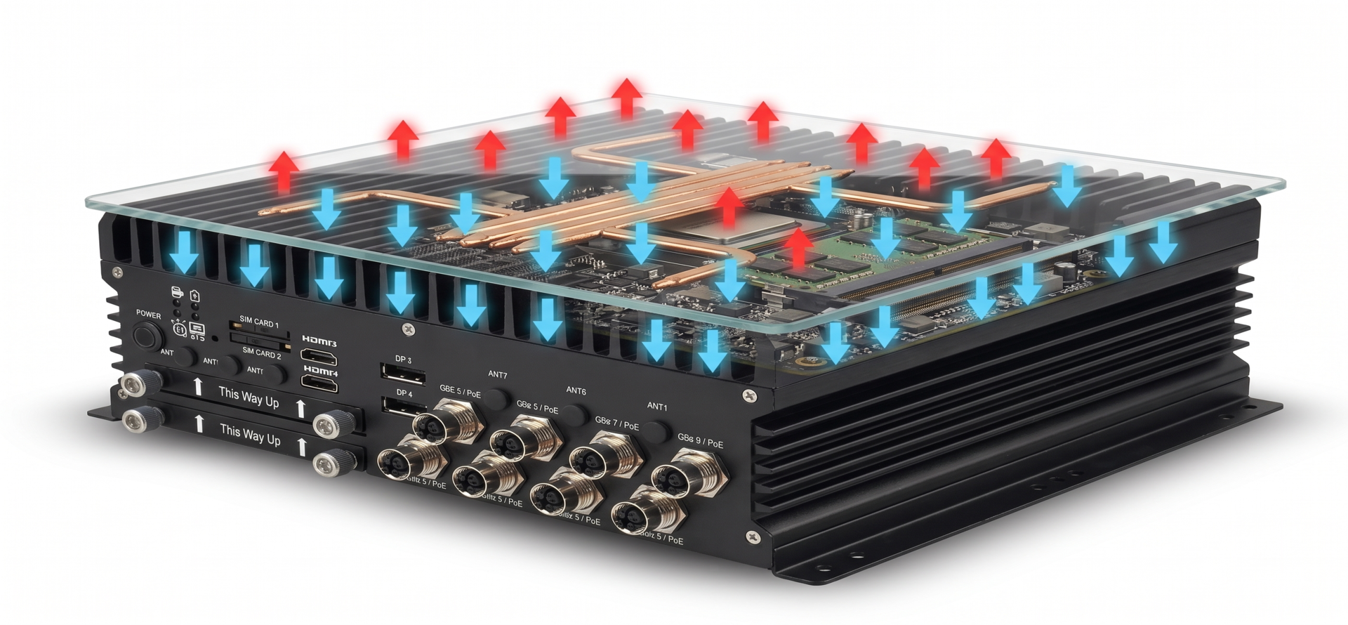 SINTRONES ABOX-5221 liquid cooled computer deployed on an autonomous tactical UGV